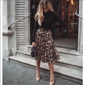 Leopard Print Midi Skirt